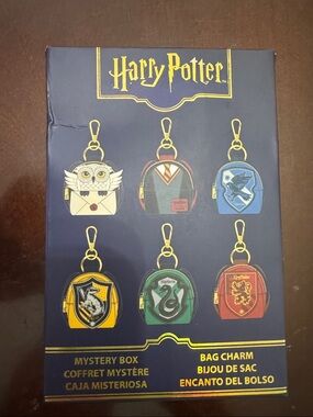 Loungefly Harry Potter Navy Blue and Gold Mystery Bag Charm Box